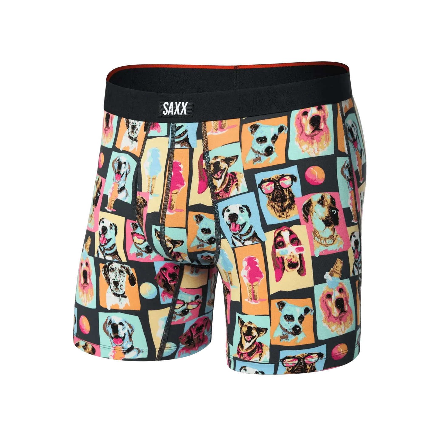 VIBE XTRA SOFT COMFORT BOXER BRIEF - SUMMER DOG-MENS UNDERWEAR-SAXX UNDERWEAR-JB Evans Fashions & Footwear