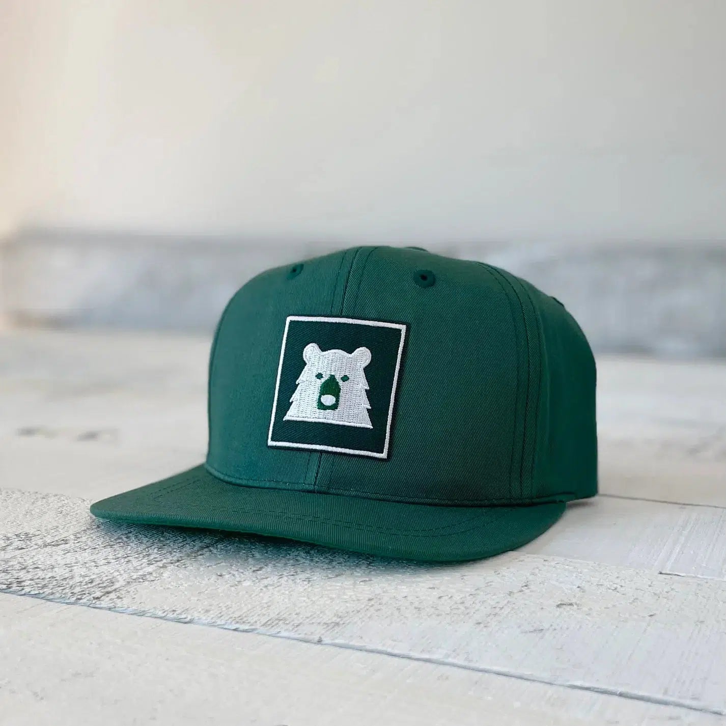 YOUTH SNAPBACK - SPRUCE WITH FRAMED BEAR-YOUTH-NORTH STANDARD TRADI-JB Evans Fashions & Footwear