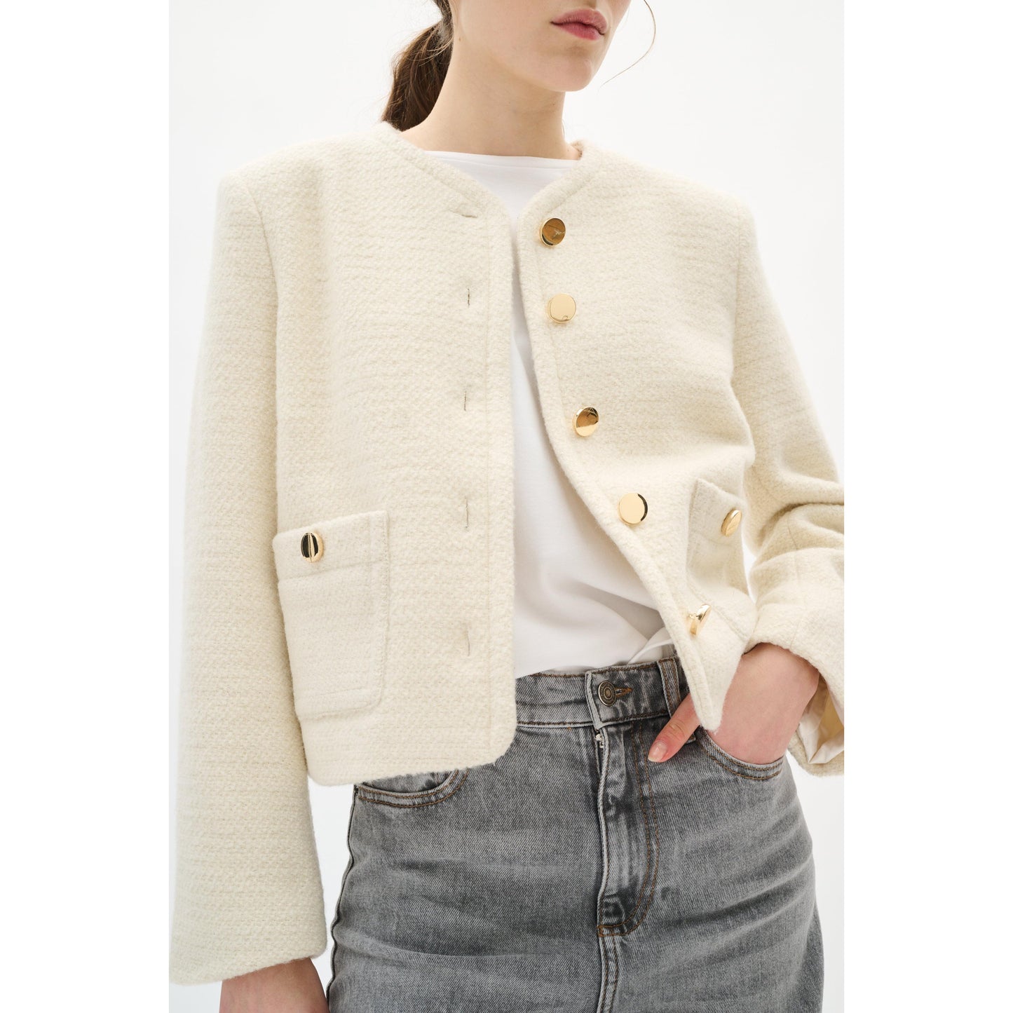 ZEENIAIW JACKET-LADIES LIGHTWEIGHT COATS & JACKETS-CREAM-JB Evans Fashions & Footwear