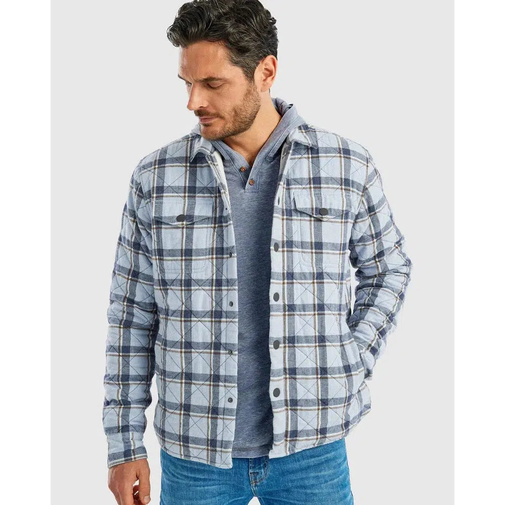 CARMINE QUILTED CHECK OVERSHIRT