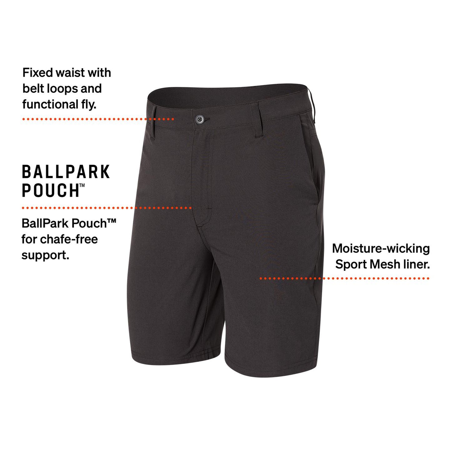 GO TO TOWN 2IN1 SHORT 9"-MENS SHORTS & SWIM-SAXX UNDERWEAR-JB Evans Fashions & Footwear