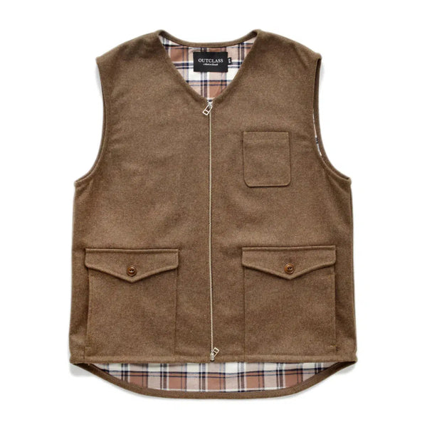 sublations wool gabardine prisoner vest - テーラードジャケット