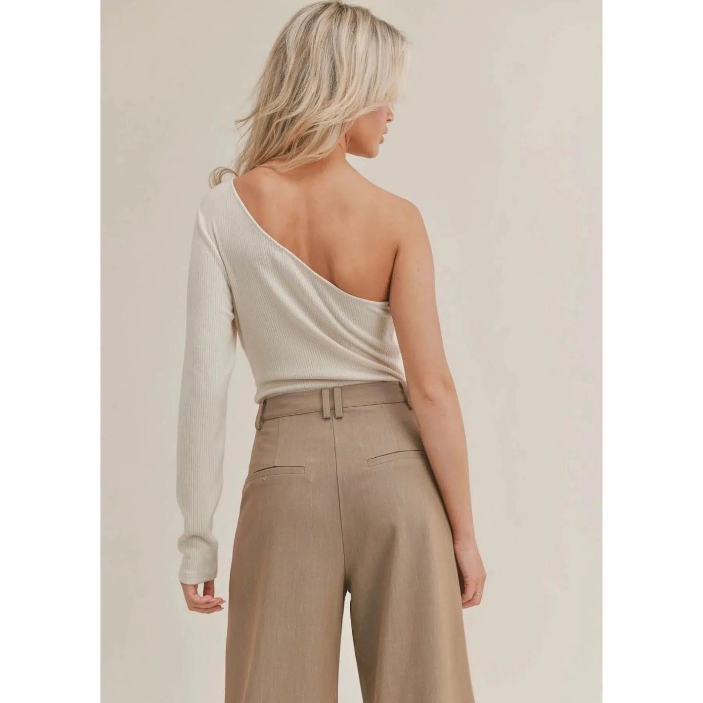 NOVELLA ONE SHOULDER BODYSUIT-LADIES T-SHIRTS & TANKS-SAGE THE LABEL-JB Evans Fashions & Footwear