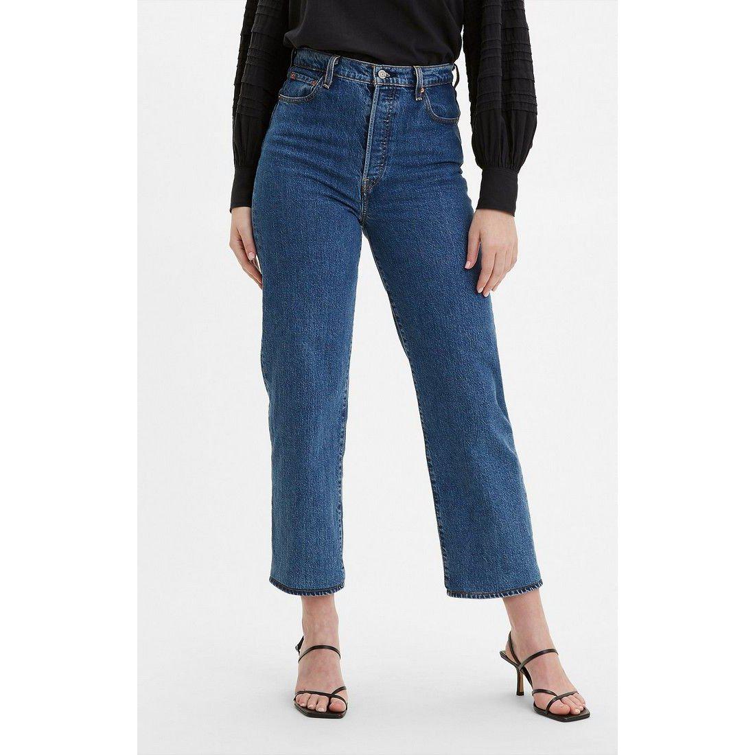 Levi's Ribcage Straight Ankle Jeans in In The Middle • Shop American  Threads Women's Trendy Online Boutique – americanthreads