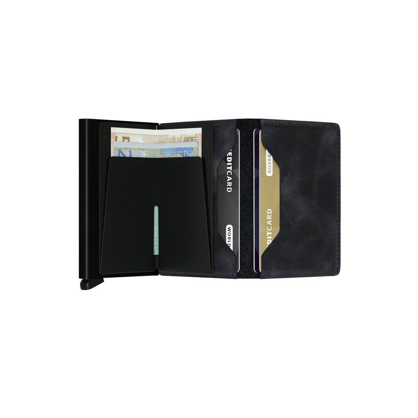 SLIMWALLET VINTAGE BLACK-MENS WALLETS-SECRID-JB Evans Fashions & Footwear