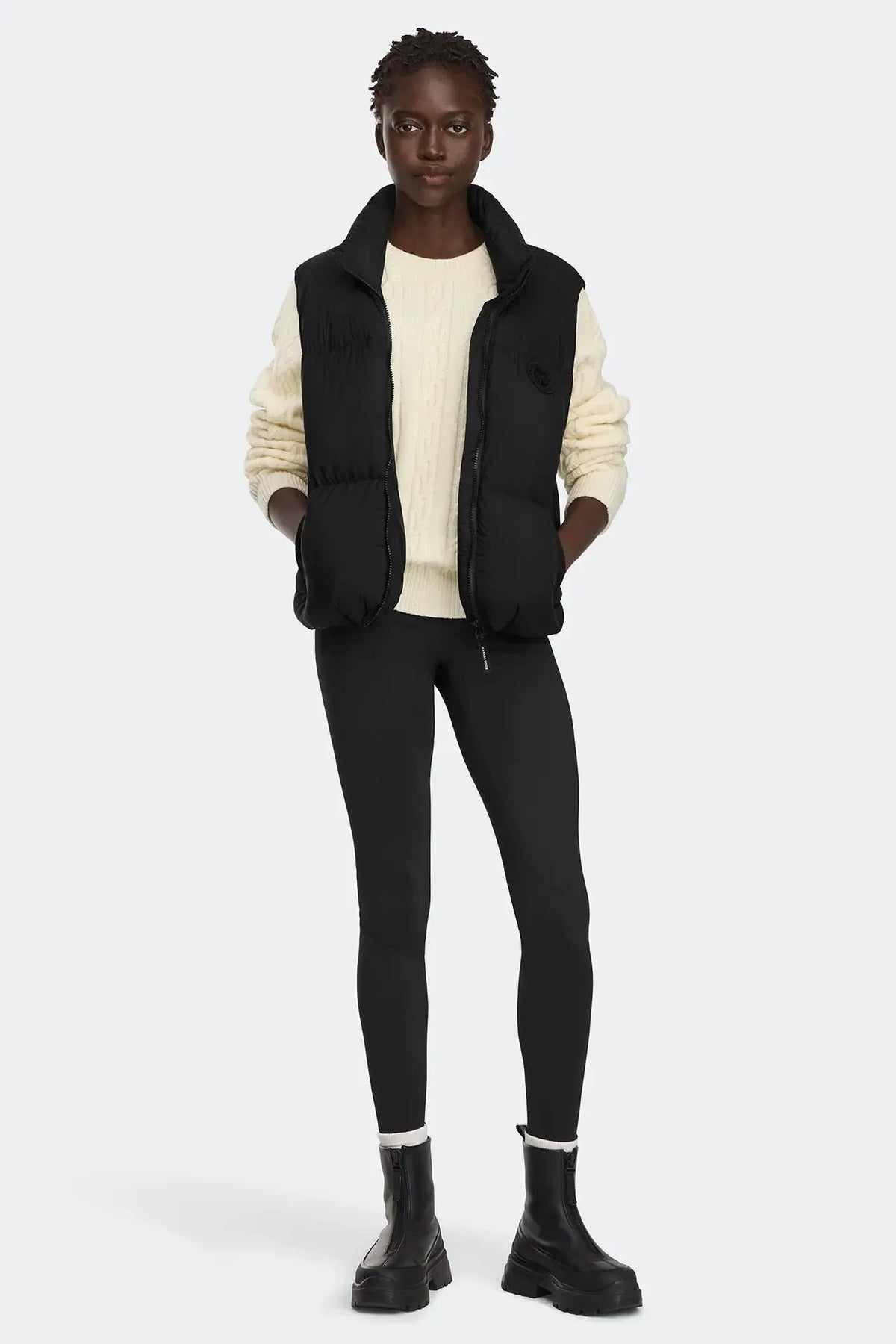 FALLON PUFFER VEST - TD BLACK