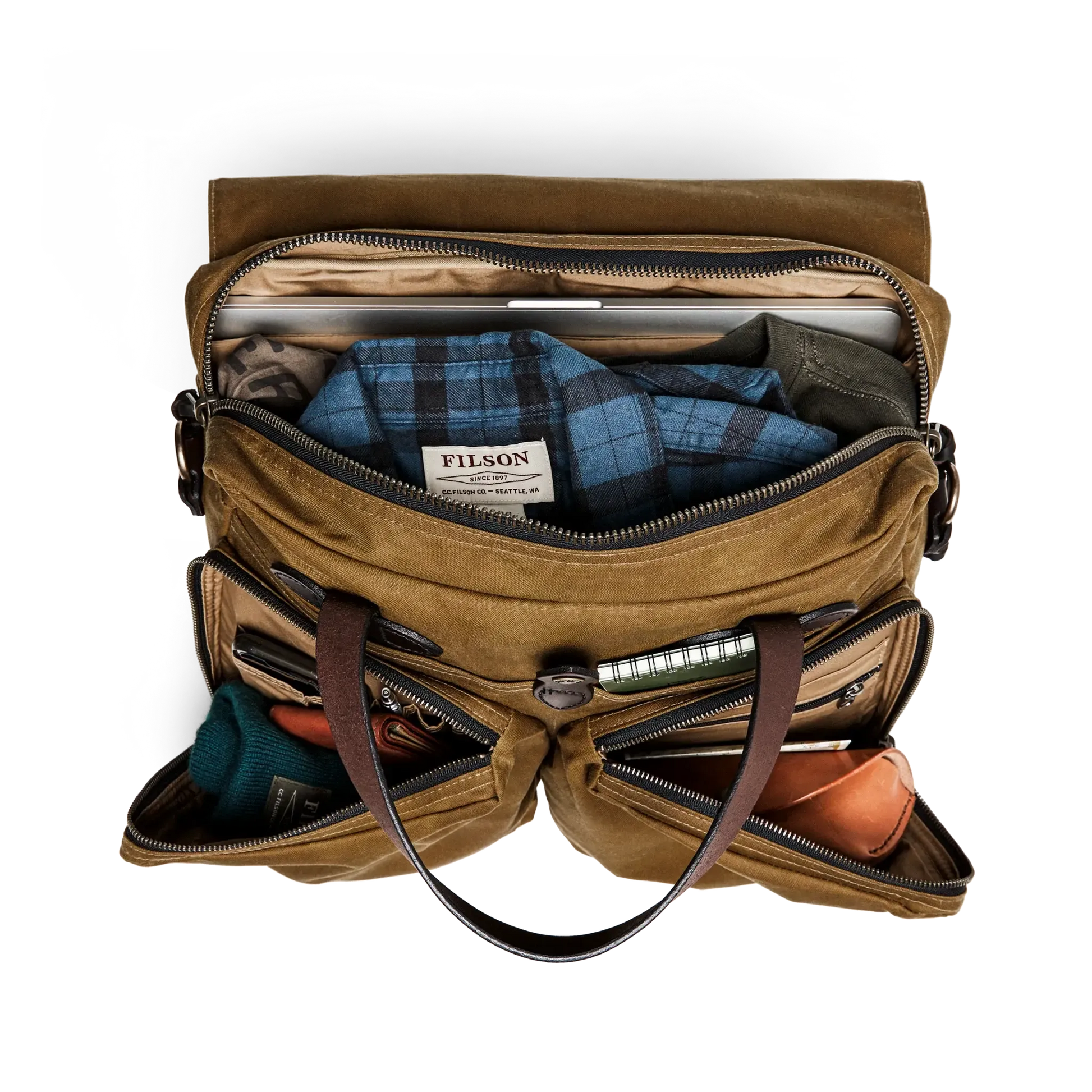 24 HOUR TIN CLOTH BRIEFCASE-TRAVEL ACCESSORIES-FILSON-JB Evans Fashions & Footwear