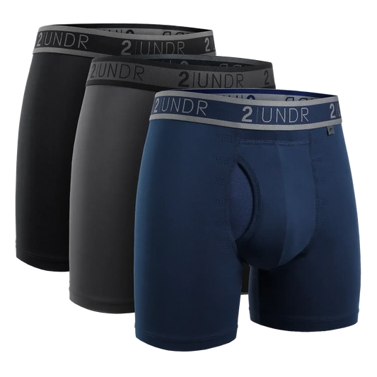 2UNDR SPORT SHIFT 6" BB 3PK -STEALTH/CHAR/AZUL-MENS UNDERWEAR-2UNDR-JB Evans Fashions & Footwear