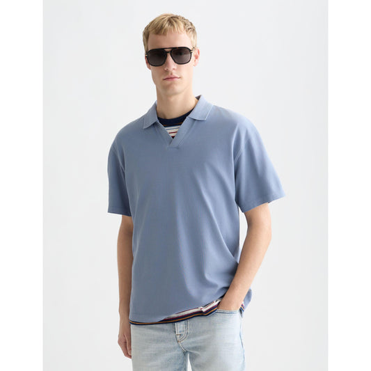 3 CROSSES PIQUE RELAXED FIT GARMENT DYE POLO-MENS T-SHIRTS & POLO'S-SCOTCH & SODA-JB Evans Fashions & Footwear