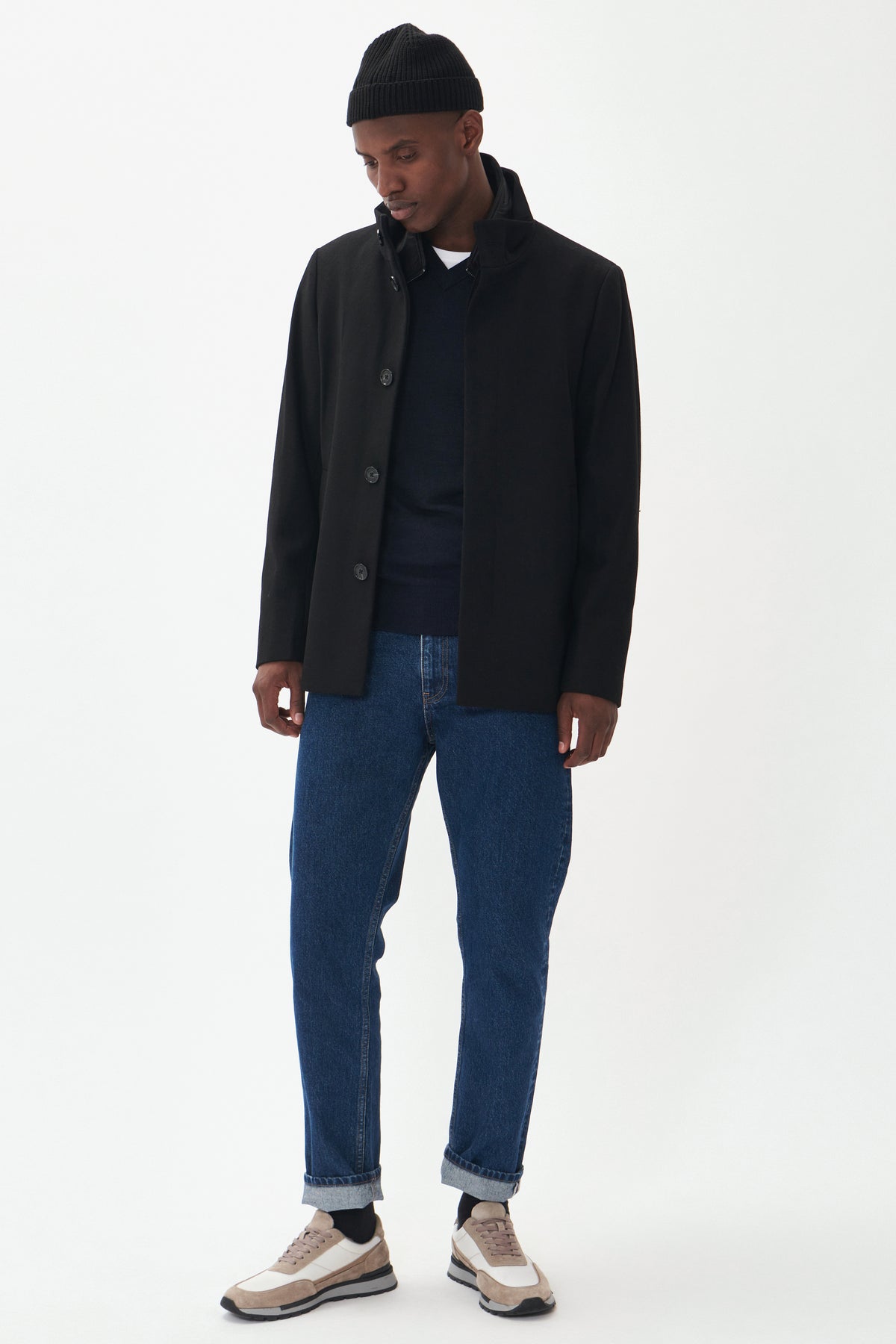 HARVEY SHORT WOOL COAT
