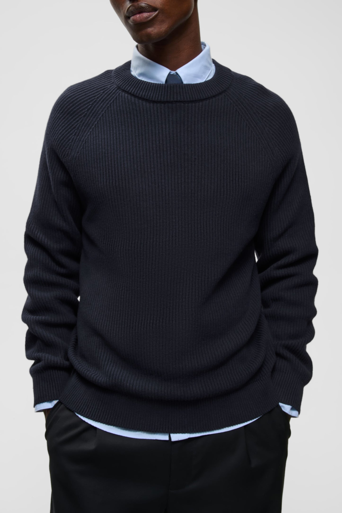 HELLSON RIBBED KNIT CREW