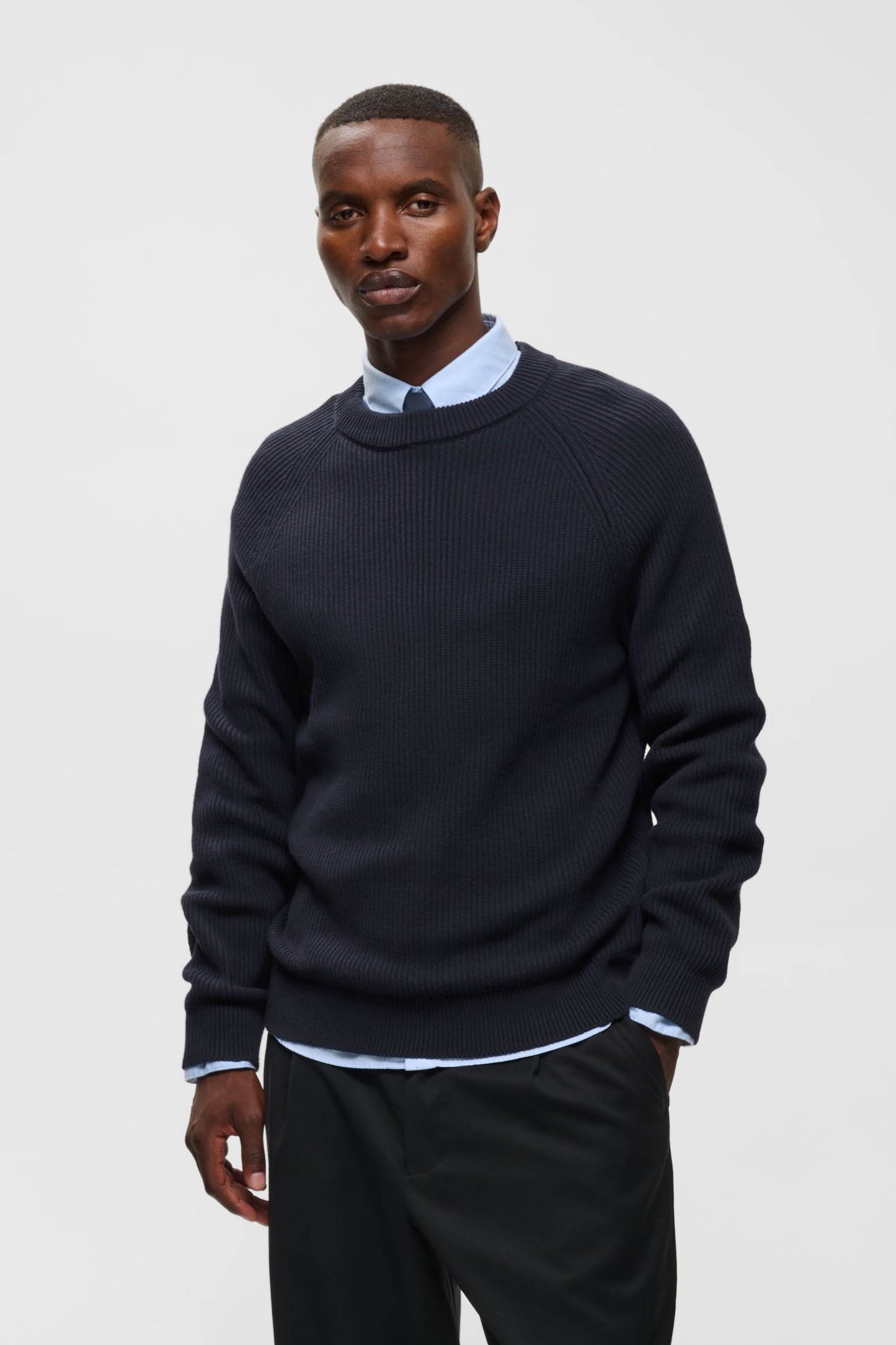 HELLSON RIBBED KNIT CREW
