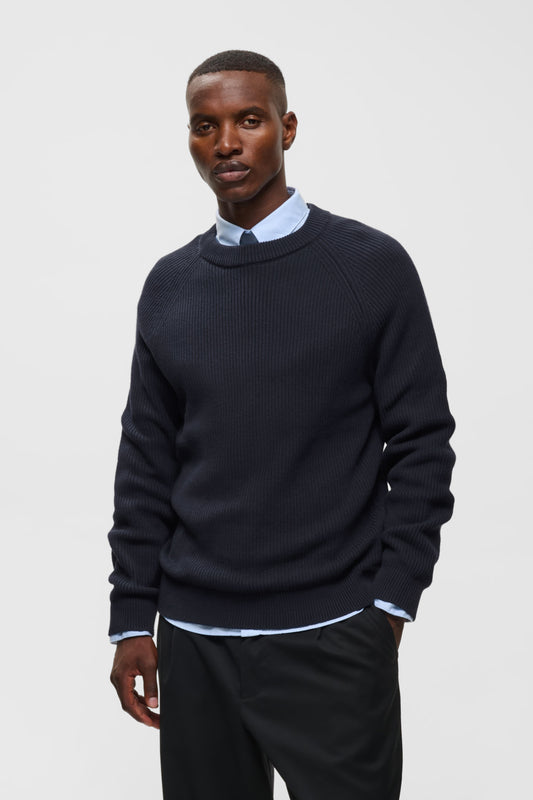 HELLSON RIBBED KNIT CREW