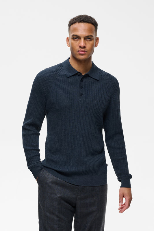 KERONE L/S KNIT POLO