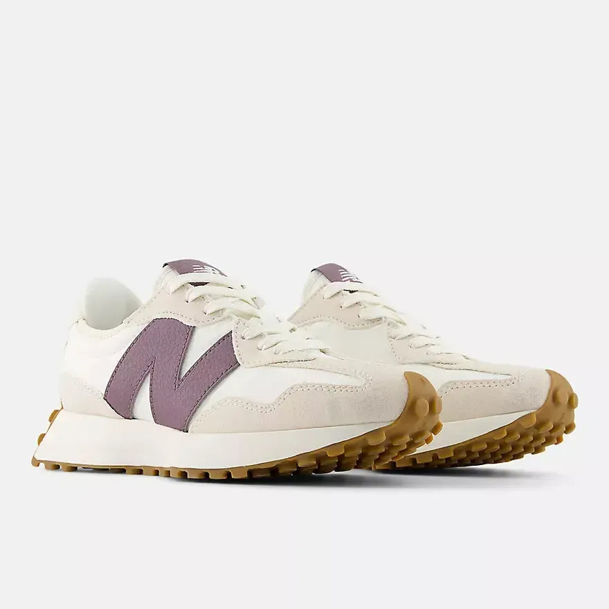 327 CLASSICS WHITE WITH PURPLE-LADIES SNEAKERS-NEW BALANCE-JB Evans Fashions & Footwear