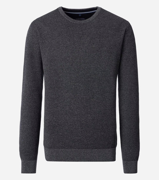 TEXTURED KNIT CREWNECK SWEATER - JB Evans Fashions & Footwear