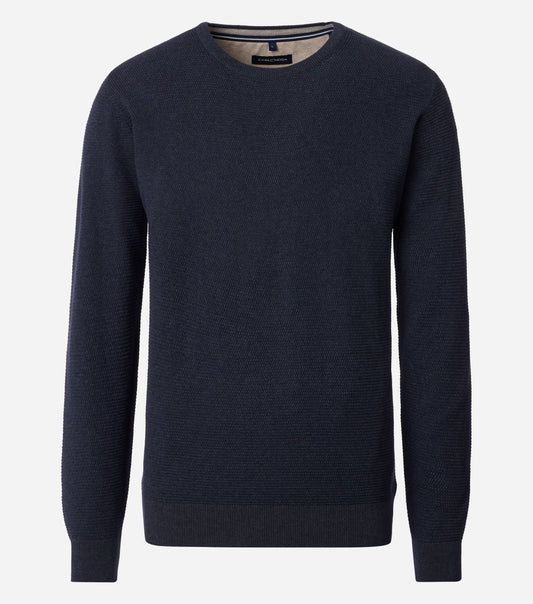 TEXTURED KNIT CREWNECK SWEATER - JB Evans Fashions & Footwear