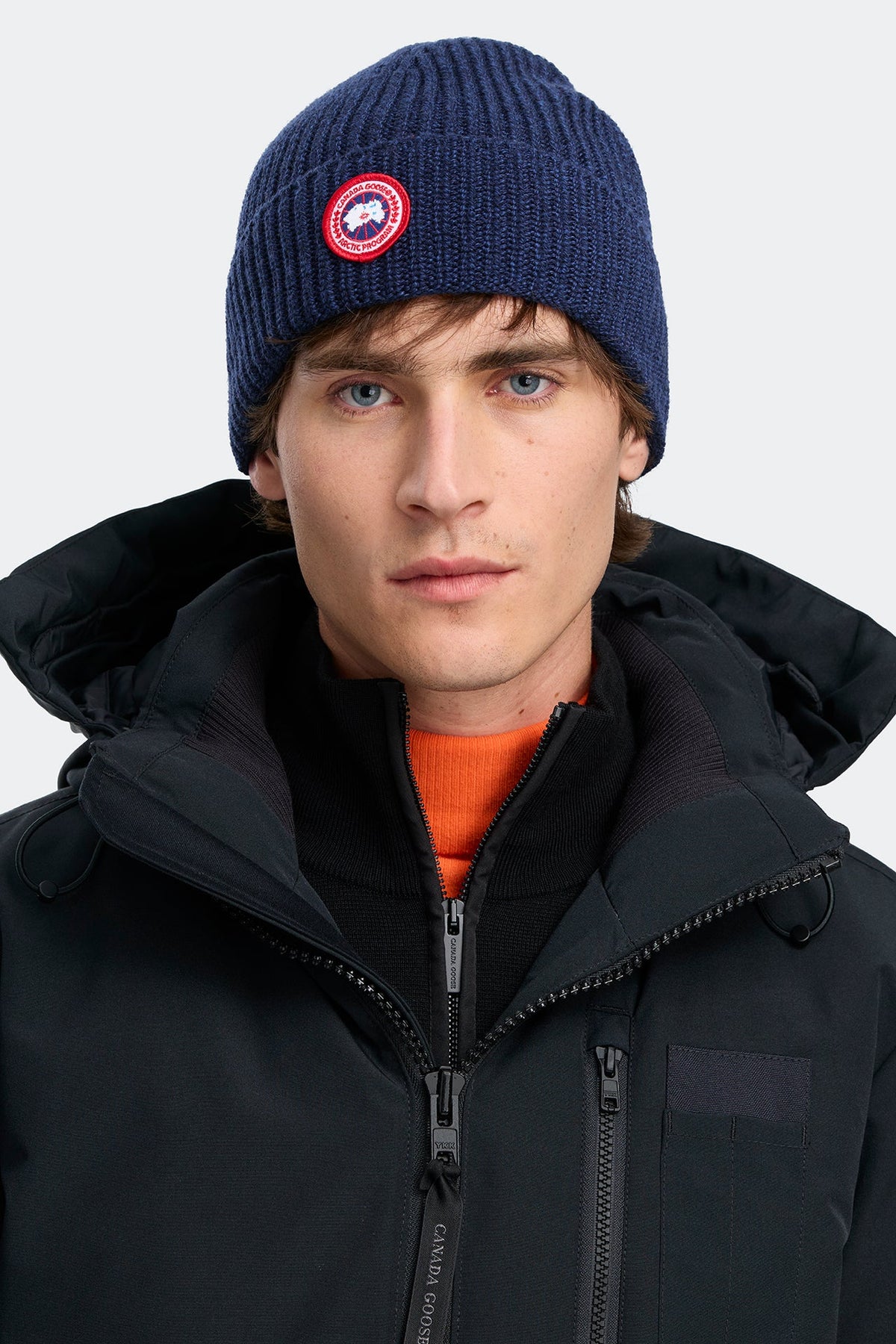 RIB TOQUE NAVY HEATHER