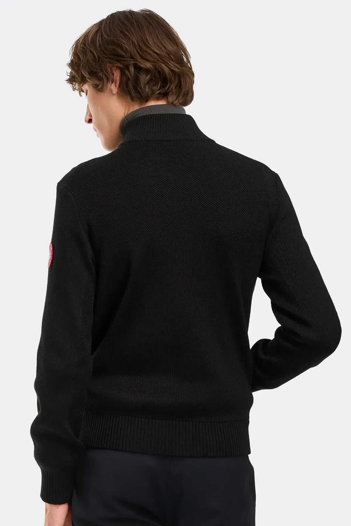 HYBRIDGE KNIT JACKET - BLACK