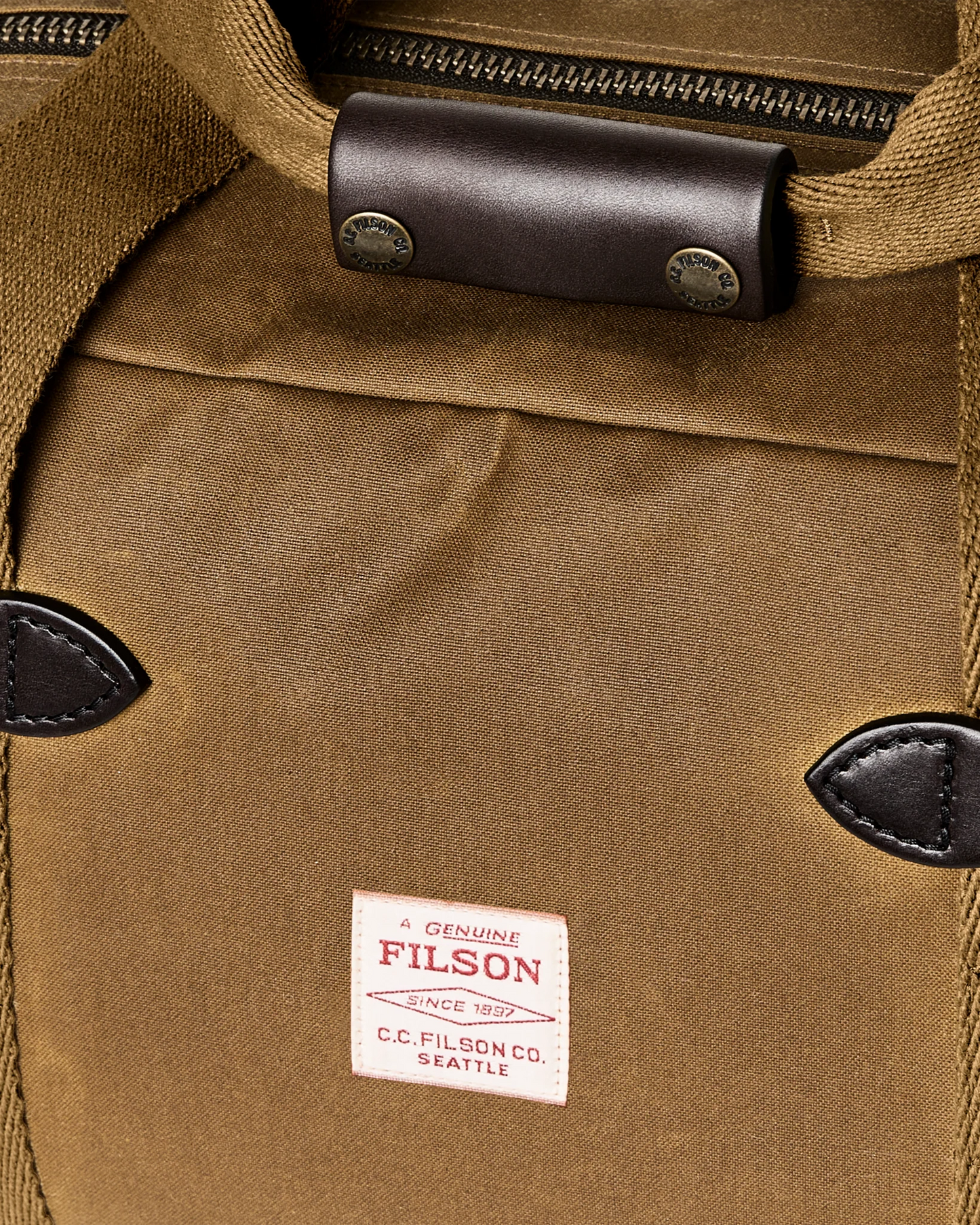 TIN CLOTH SMALL DUFFLE BAG DARK TAN