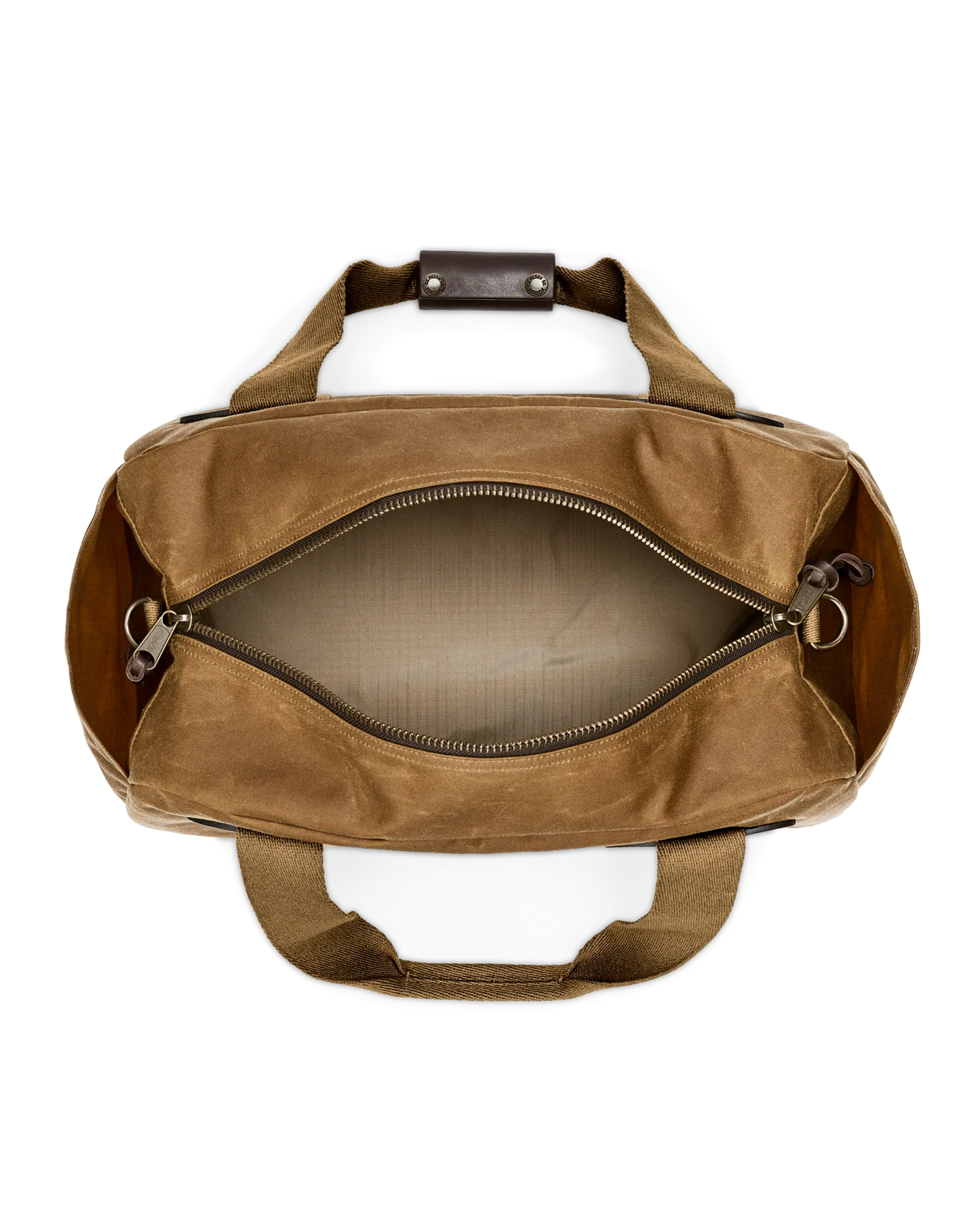 TIN CLOTH SMALL DUFFLE BAG DARK TAN