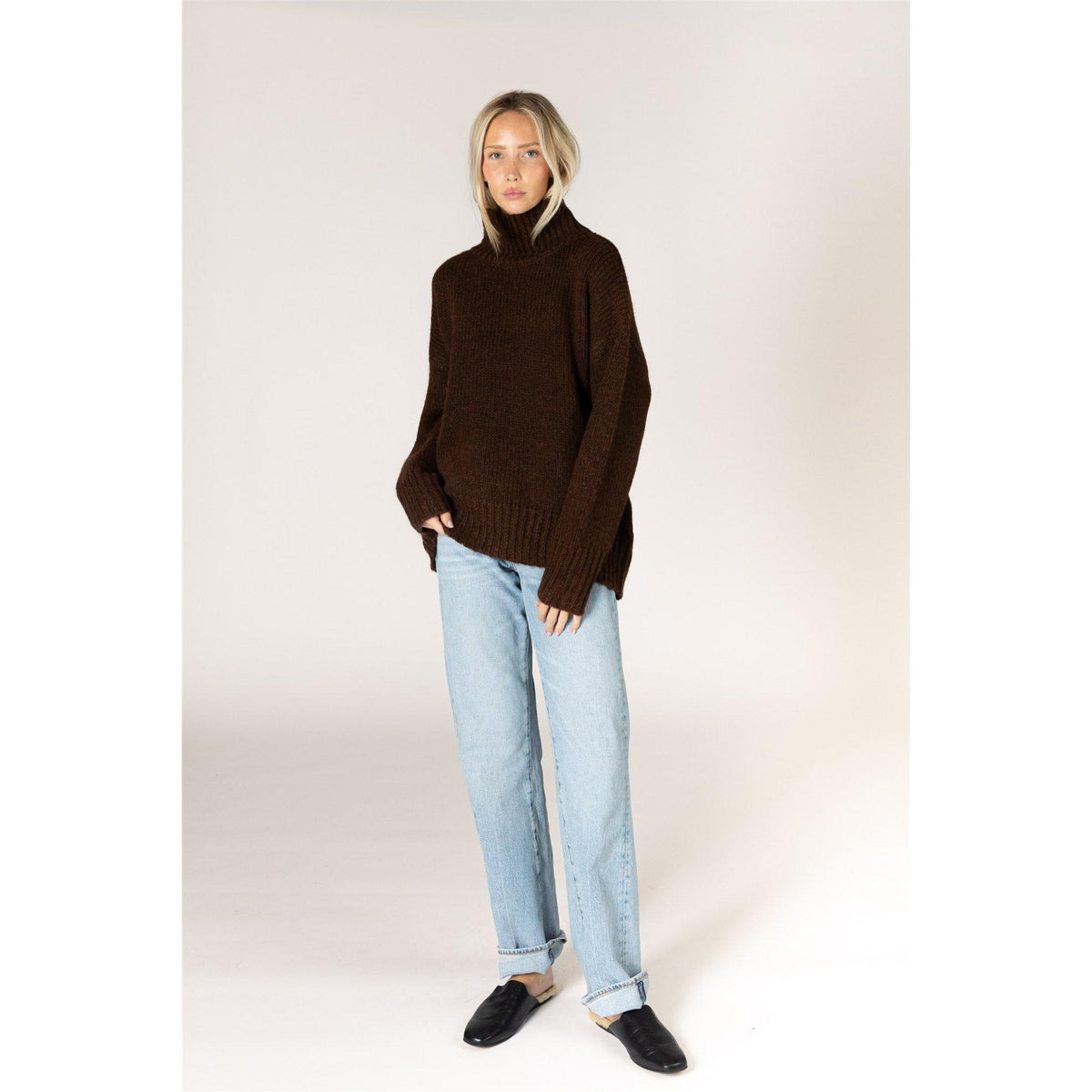 AGGIE MOCK SWEATER-LADIES SWEATERS & KNITS-LYLA & LUXE-JB Evans Fashions & Footwear