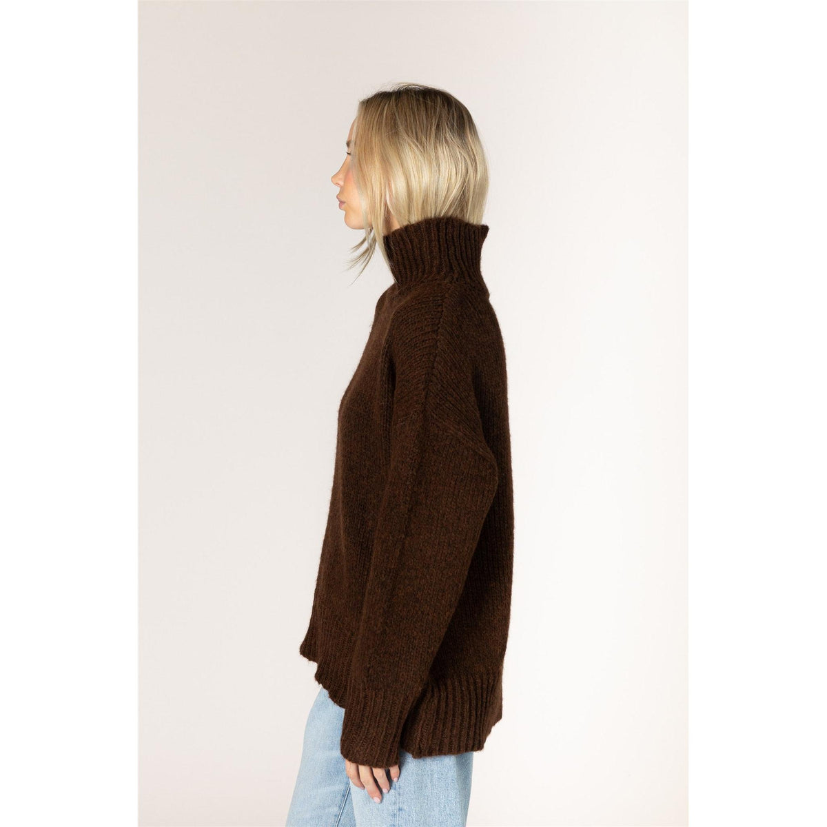 AGGIE MOCK SWEATER-LADIES SWEATERS & KNITS-LYLA & LUXE-JB Evans Fashions & Footwear