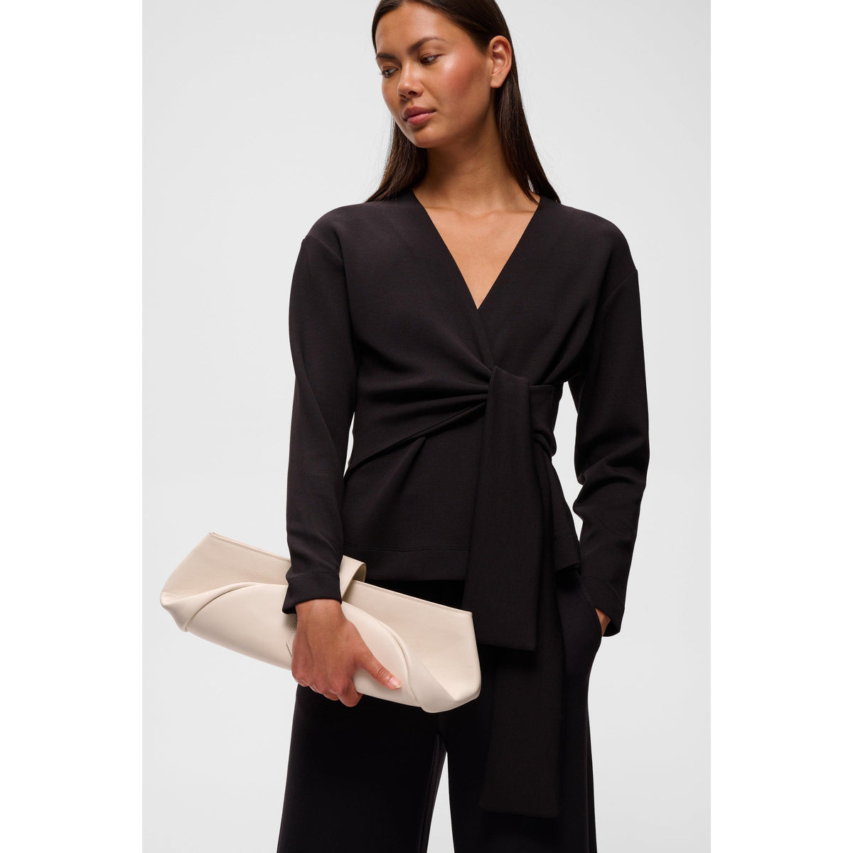 AGGIE VINCENT KNOT BLOUSE-LADIES TOPS-INWEAR-JB Evans Fashions & Footwear
