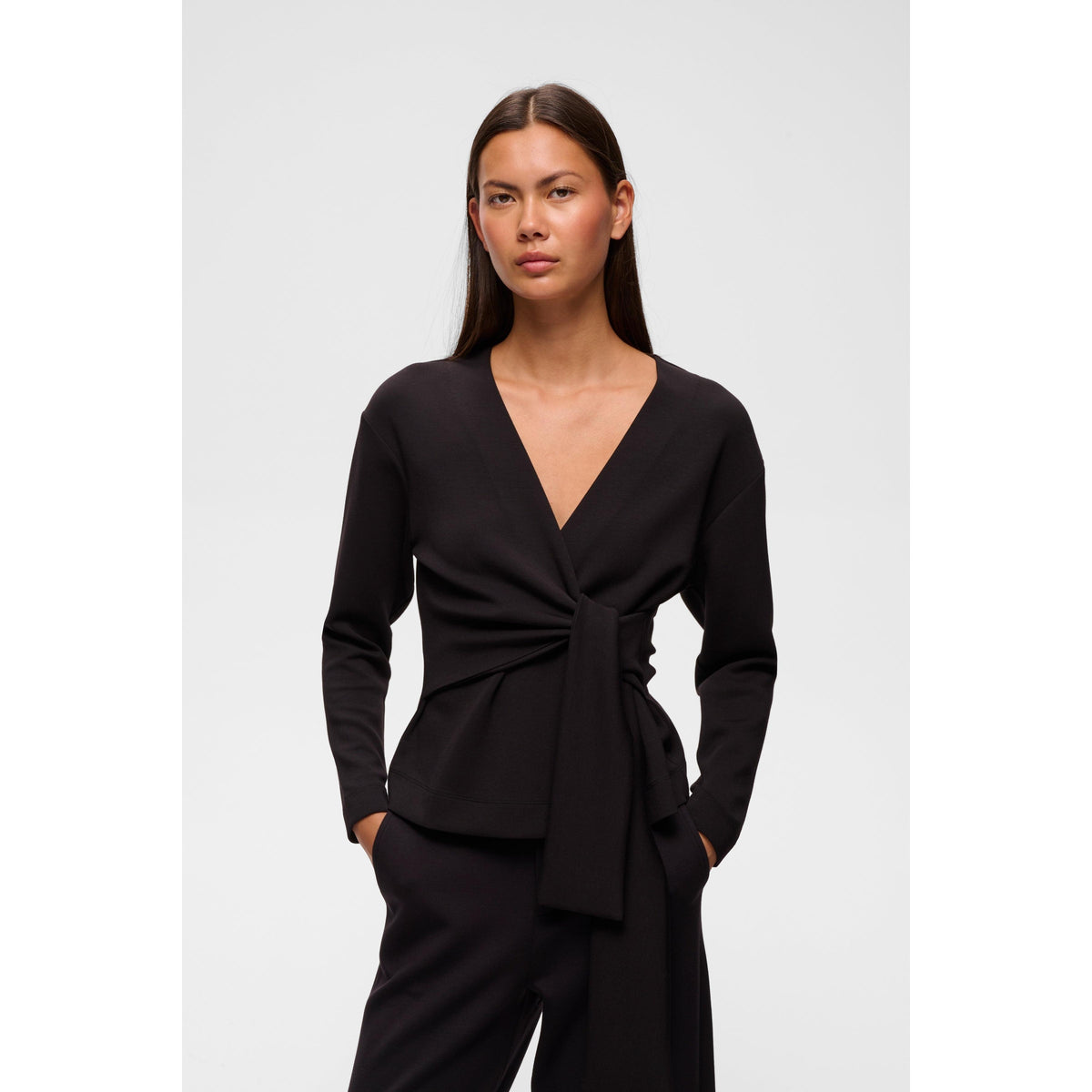 AGGIE VINCENT KNOT BLOUSE-LADIES TOPS-INWEAR-JB Evans Fashions & Footwear