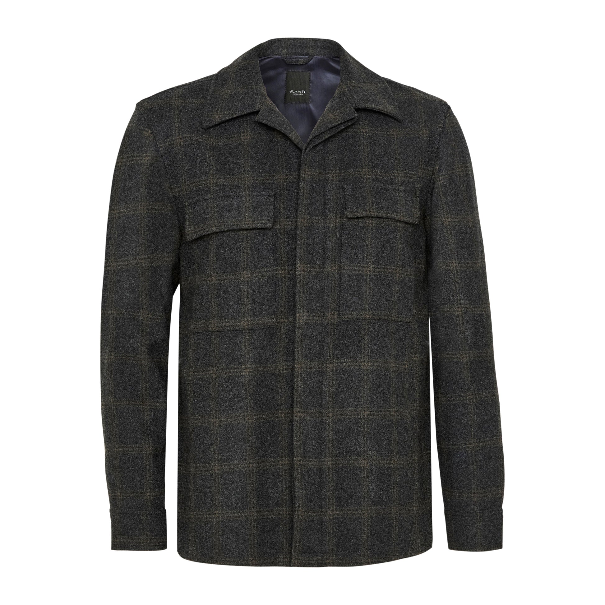 AIDEN WINDOW PANE OVERSHIRT-MENS LIGHTWEIGHT COATS & JACKETS-SAND-JB Evans Fashions & Footwear