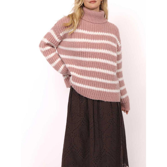 AKI TURTLE NECK SWEATER-LADIES SWEATERS & KNITS-SADIE & SAGE-JB Evans Fashions & Footwear