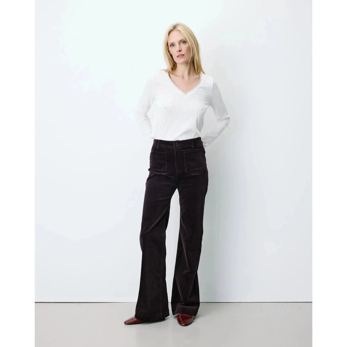 ALBAN CORD PANT-LADIES PANTS-GRACE & MILA-JB Evans Fashions & Footwear