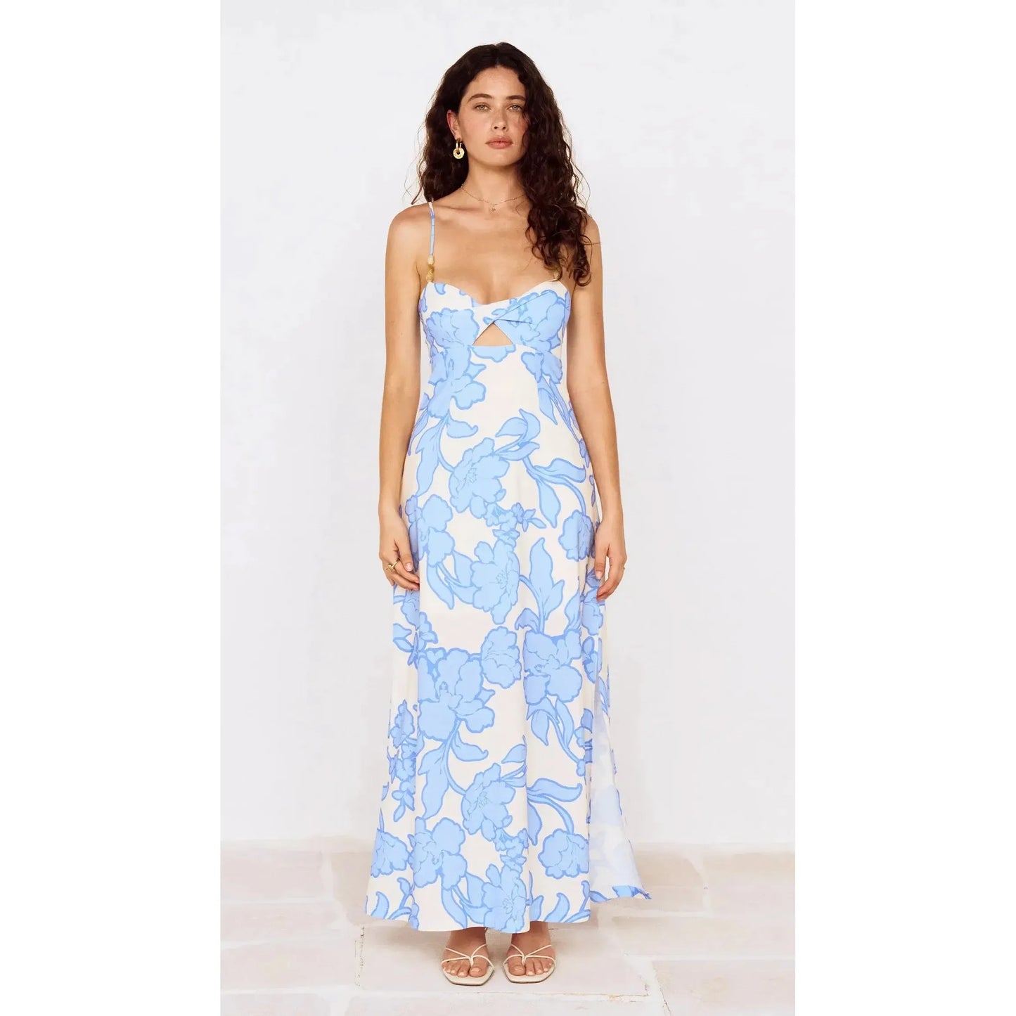 ALESSIA TWIST FRONT MIDI DRESS-LADIES DRESSES & JUMPERS-MINK PINK-JB Evans Fashions & Footwear