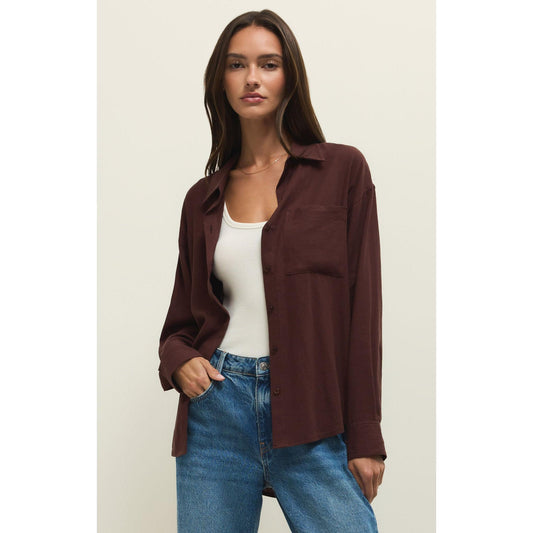 ALFIE BUTTON UP SHIRT-LADIES TOPS-Z SUPPLY-JB Evans Fashions & Footwear