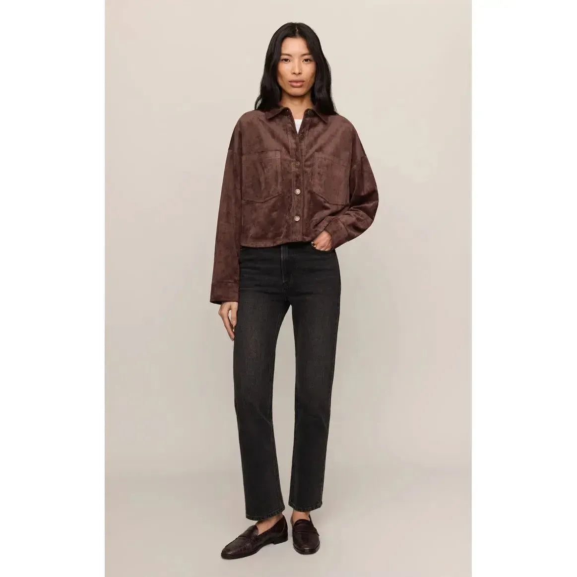 ALL DAY CROPPED SUEDE JACKET-LADIES LIGHTWEIGHT COATS & JACKETS-Z SUPPLY-JB Evans Fashions & Footwear