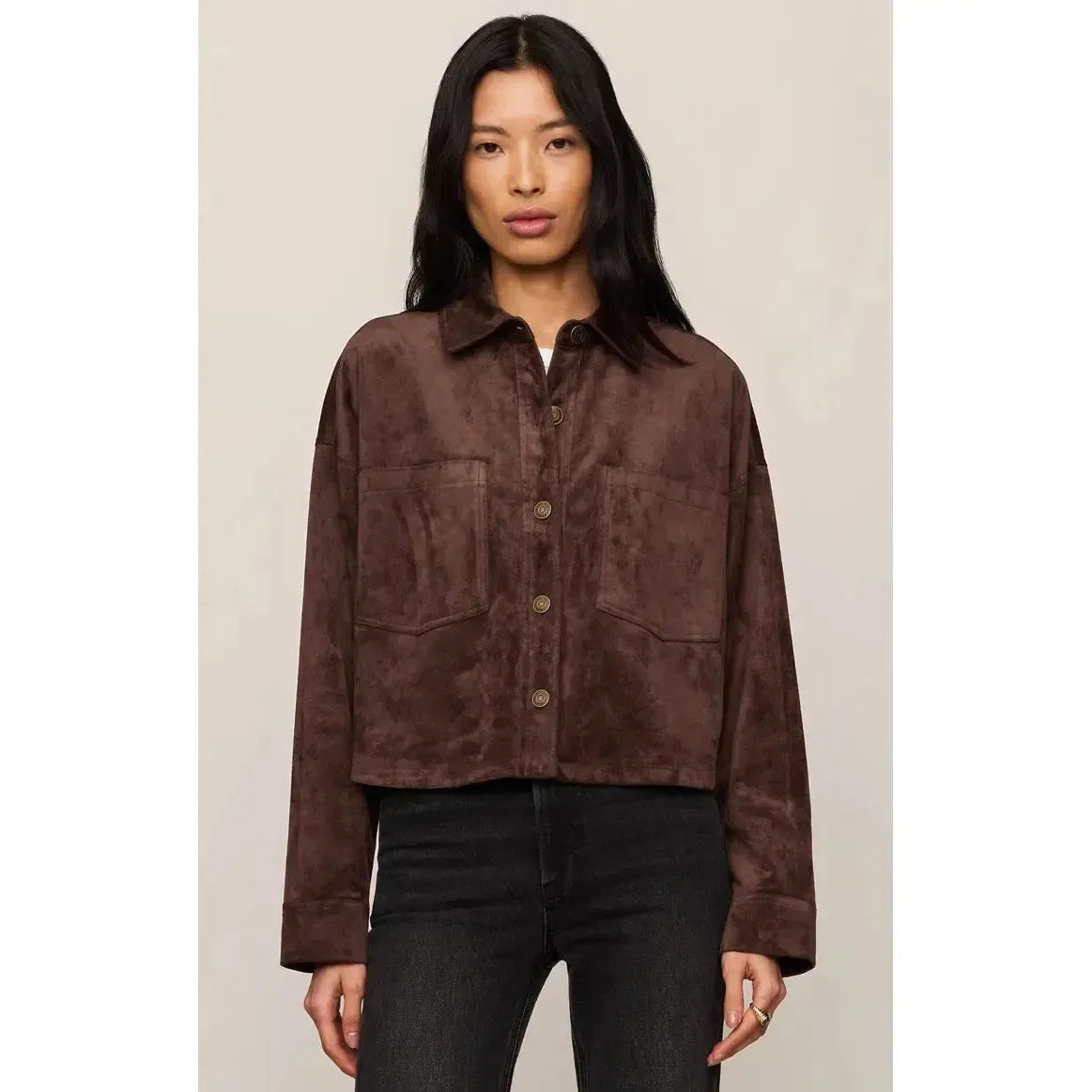 ALL DAY CROPPED SUEDE JACKET-LADIES LIGHTWEIGHT COATS & JACKETS-Z SUPPLY-JB Evans Fashions & Footwear