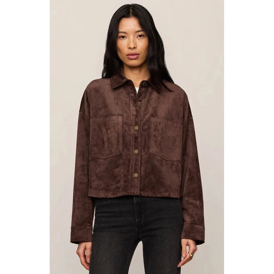 ALL DAY CROPPED SUEDE JACKET-LADIES LIGHTWEIGHT COATS & JACKETS-Z SUPPLY-JB Evans Fashions & Footwear