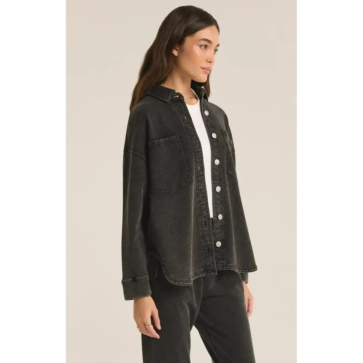 ALL DAY KNIT DENIM JACKET-LADIES LIGHTWEIGHT COATS & JACKETS-Z SUPPLY-JB Evans Fashions & Footwear