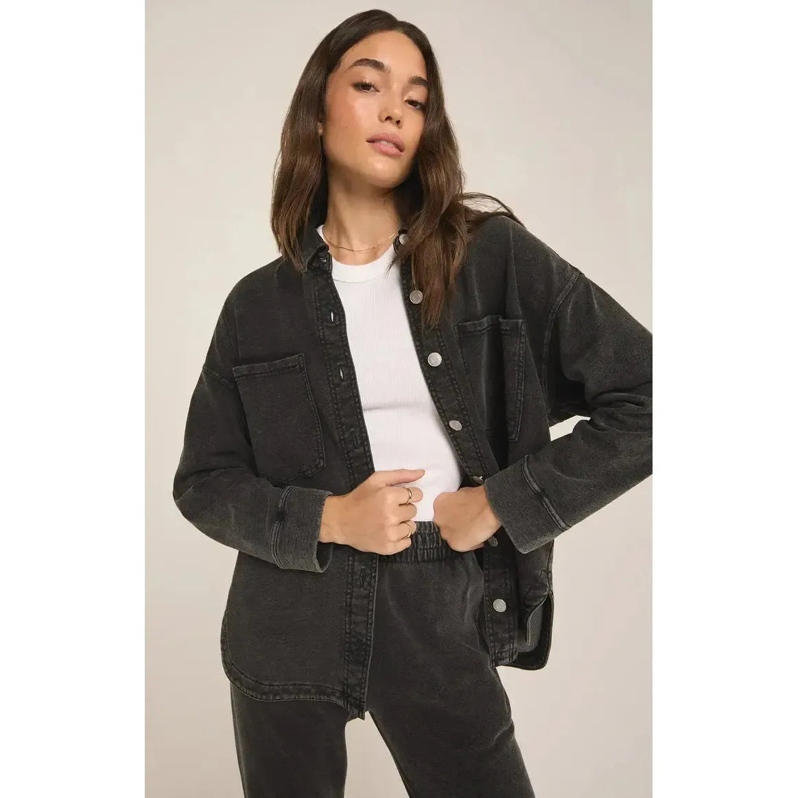 ALL DAY KNIT DENIM JACKET-LADIES LIGHTWEIGHT COATS & JACKETS-Z SUPPLY-JB Evans Fashions & Footwear