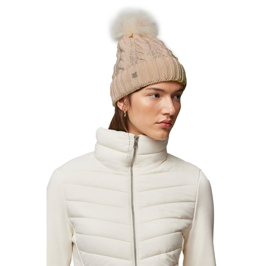 AMALIE KNIT HAT REMOVEABLE POM-AMALIE-TN-O/SHUSH-HATS-SOIA & KYO-JB Evans Fashions & Footwear