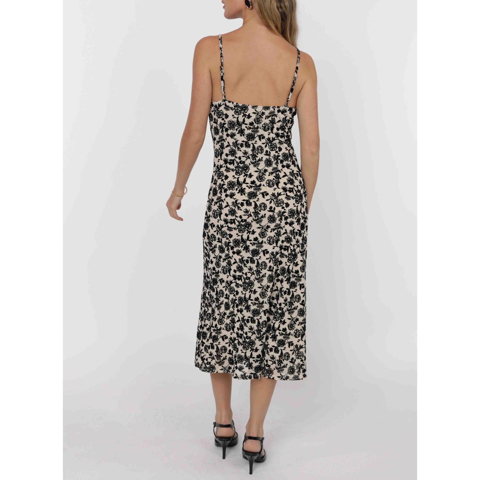 ANALOGUE NOSTALGIA COWL NECK MIDI DRESS-LADIES DRESSES & JUMPERS-SAGE THE LABEL-JB Evans Fashions & Footwear