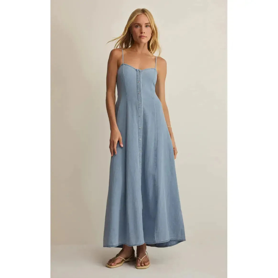 ANGEL EYES TWILL MIDI DRESS-LADIES DRESSES & JUMPERS-Z SUPPLY-JB Evans Fashions & Footwear