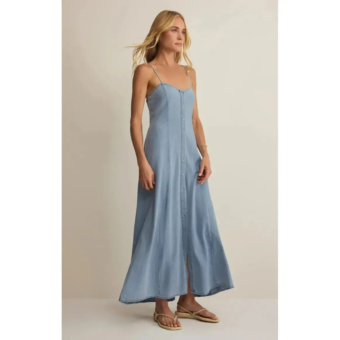 ANGEL EYES TWILL MIDI DRESS-LADIES DRESSES & JUMPERS-Z SUPPLY-JB Evans Fashions & Footwear