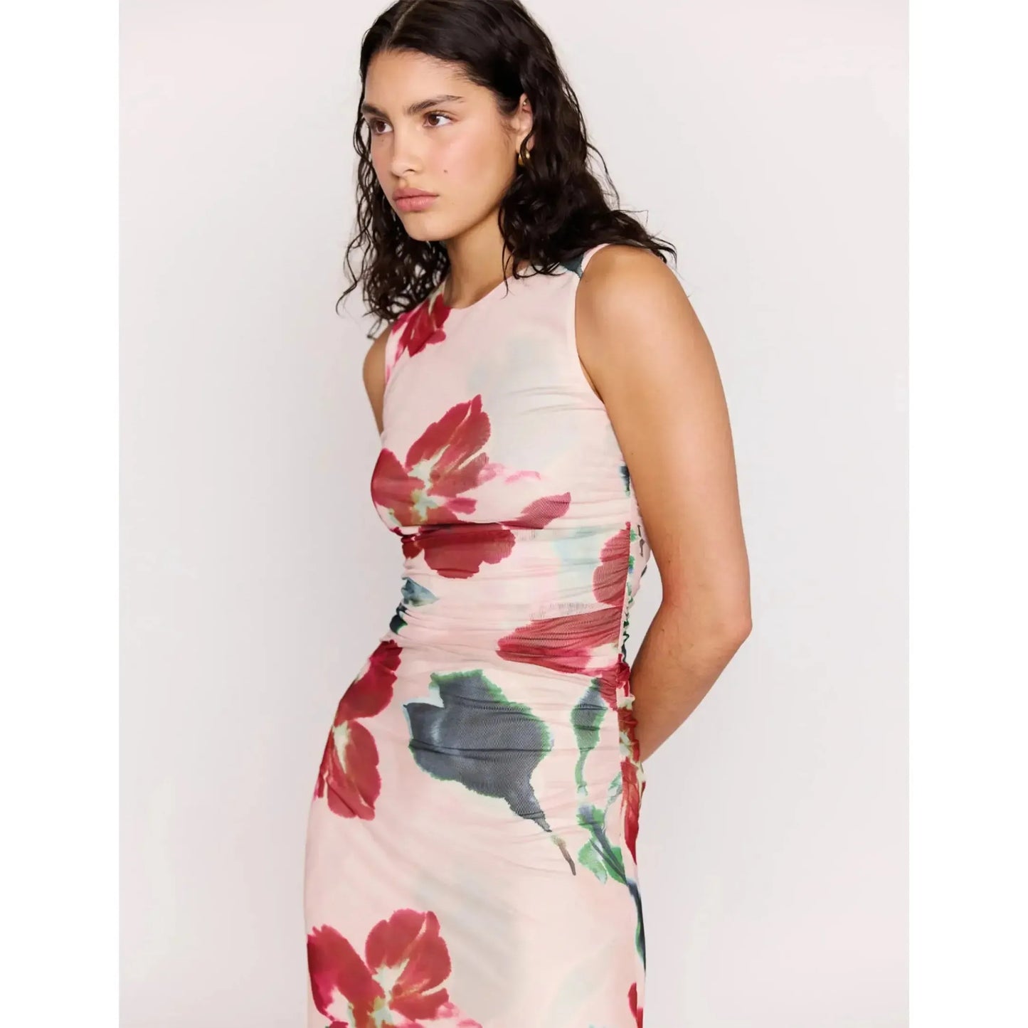 ARABELLA MESH MIDI DRESS-LADIES DRESSES & JUMPERS-MINK PINK-JB Evans Fashions & Footwear