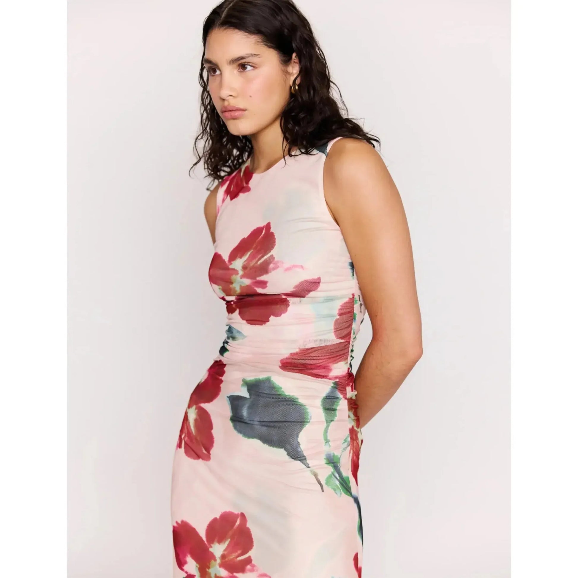 ARABELLA MESH MIDI DRESS-LADIES DRESSES & JUMPERS-MINK PINK-JB Evans Fashions & Footwear