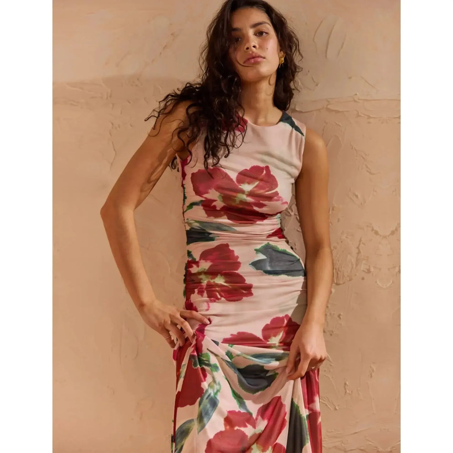 ARABELLA MESH MIDI DRESS-LADIES DRESSES & JUMPERS-MINK PINK-JB Evans Fashions & Footwear