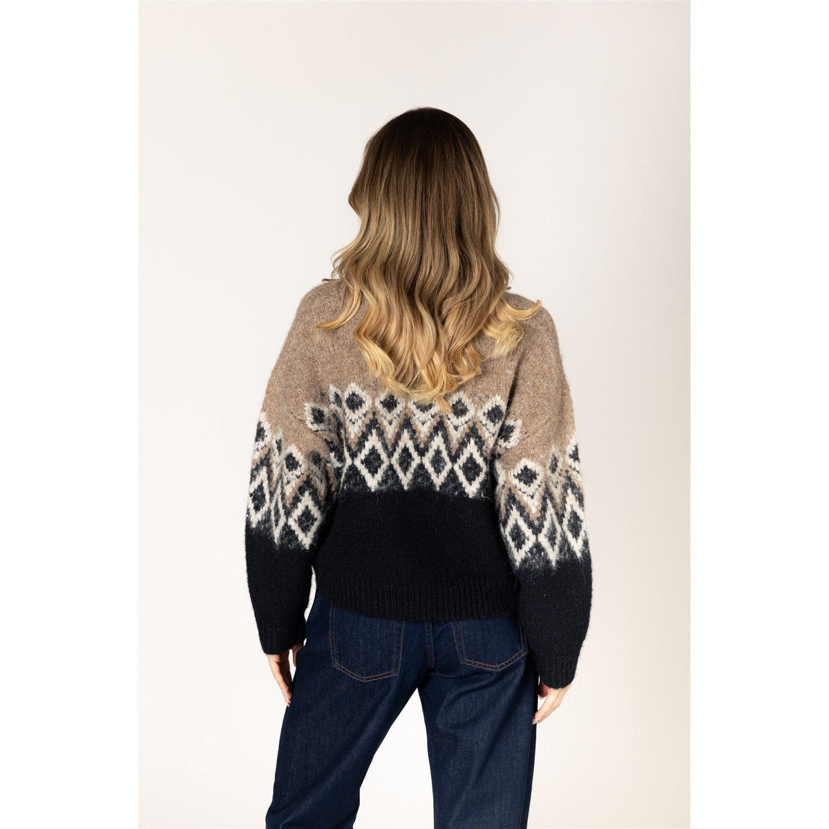 ARIA FAIR ISLE CREW-LADIES SWEATERS & KNITS-LYLA & LUXE-JB Evans Fashions & Footwear
