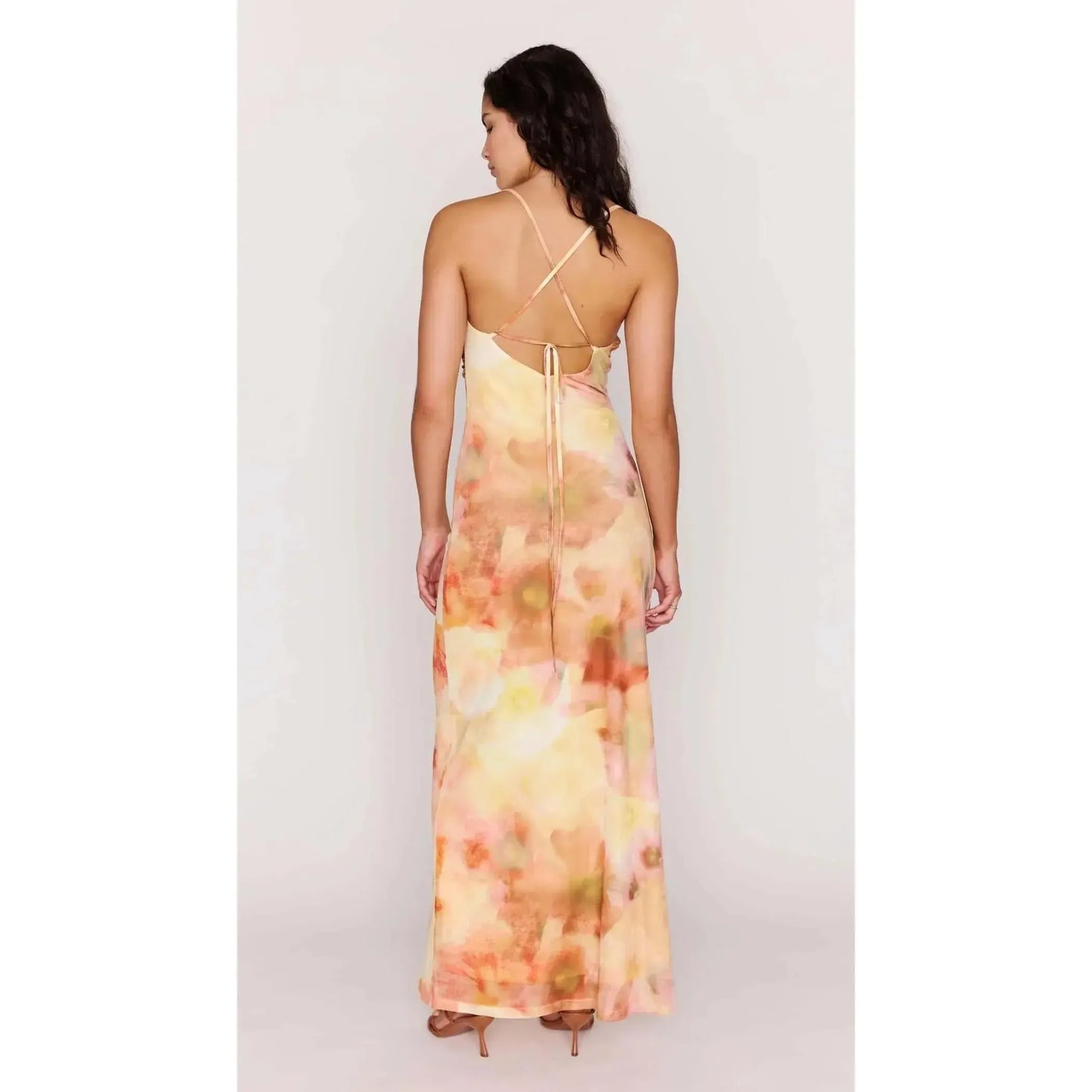 ARIA MESH MAXI DRESS-LADIES DRESSES & JUMPERS-MINK PINK-JB Evans Fashions & Footwear