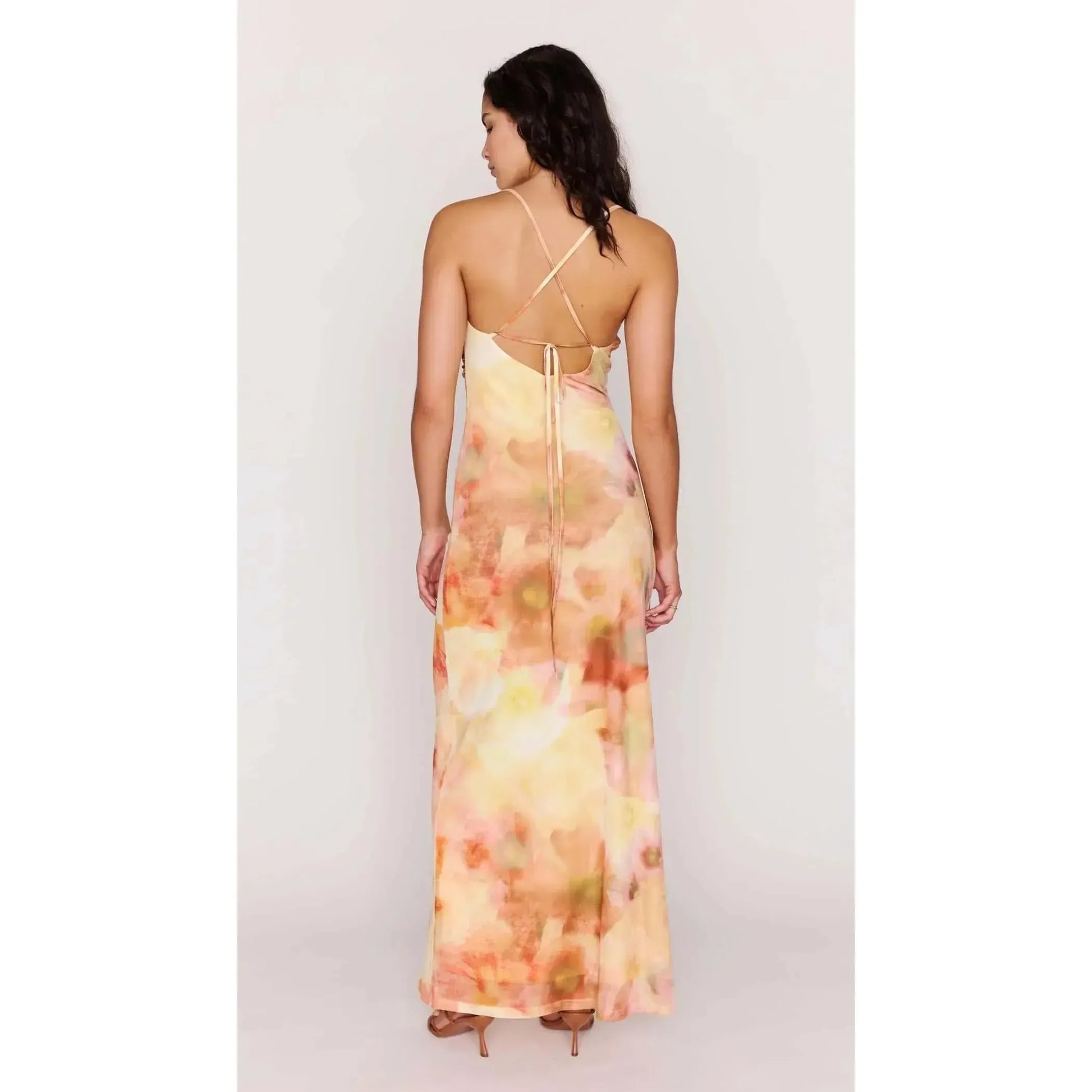 ARIA MESH MAXI DRESS-LADIES DRESSES & JUMPERS-MINK PINK-JB Evans Fashions & Footwear