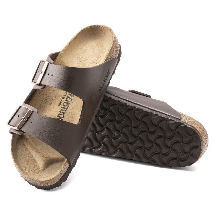 ARIZONA BF DARK BROWN REG-SANDALS-BIRKENSTOCK-JB Evans Fashions & Footwear